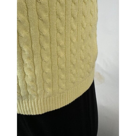 Gap Yellow Cable Knit Tank Top Size Large 97% Cotton Blend Sleeveless Casual Wea - Picture 10 of 16